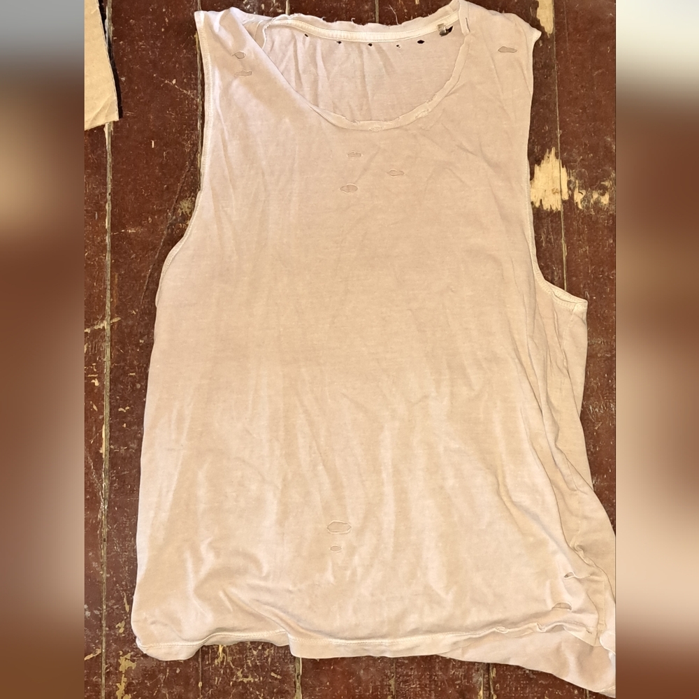 Lily And Lottie Distressed Tank-XL